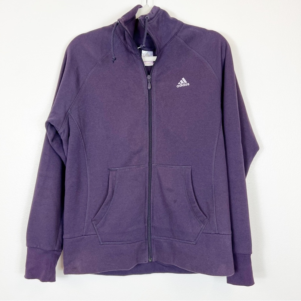 Adidas Zip Up Jacket Purple Size Large